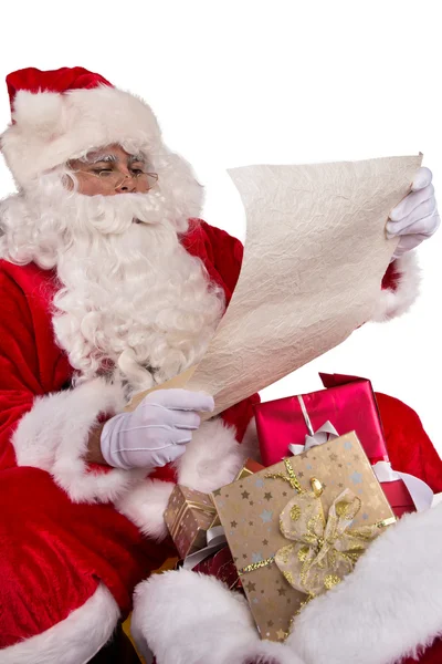 Photo of Santa Claus with eyeglasses. — Stock Photo, Image