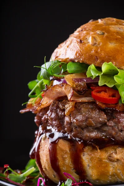 Läckra hamburgare — Stockfoto