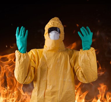 Koruyucu elbise, ebola kavramı olan bilim adamı.