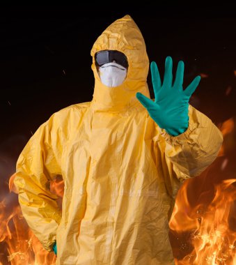 Koruyucu elbise, ebola kavramı olan bilim adamı.