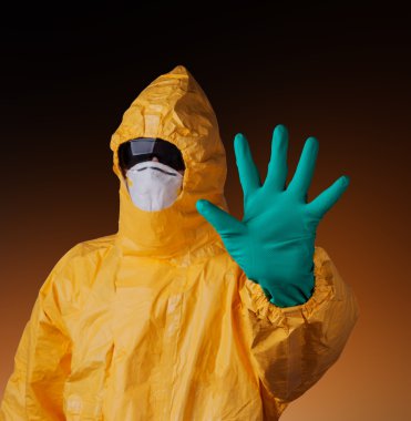 Koruyucu elbise, ebola kavramı olan bilim adamı.