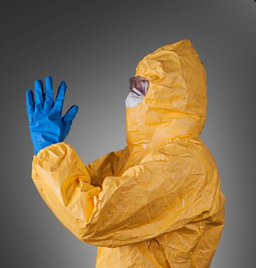 Koruyucu elbise, ebola kavramı olan bilim adamı.