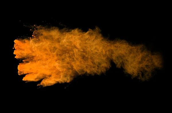 Lançou pó colorido sobre preto — Fotografia de Stock