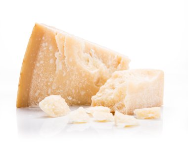 Kahvaltilari reggiano beyaz arka plan üzerinde