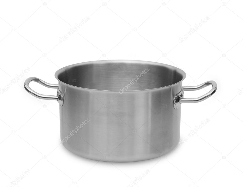 Stainless steel pot.