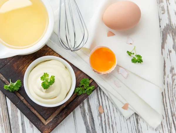 Mayonnaise in bowl — Stock Photo, Image
