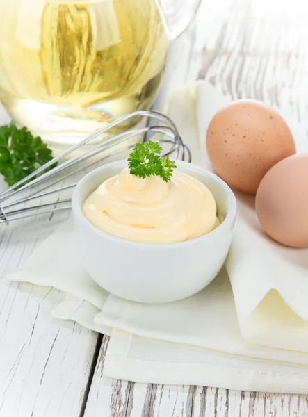 Mayonnaise in bowl — Stock Photo, Image