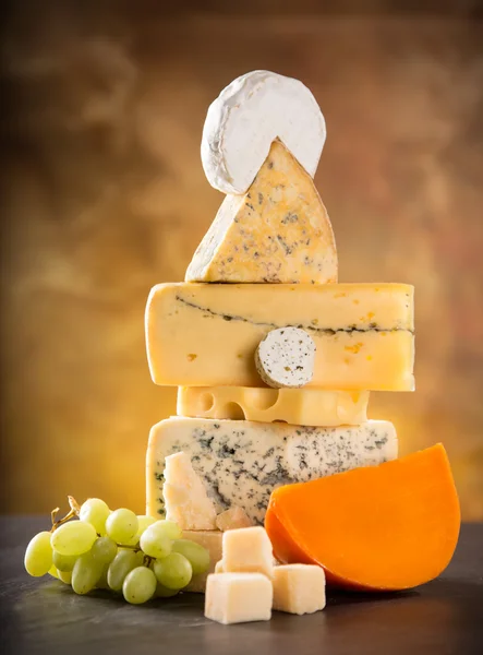 Various types of cheese — Stock Photo, Image