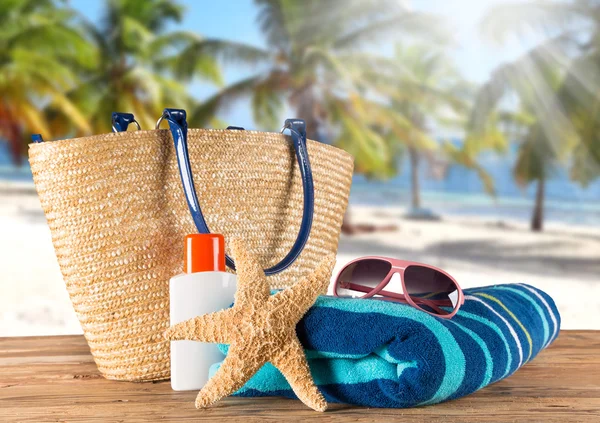 Close-up van zomer accessoires. — Stockfoto