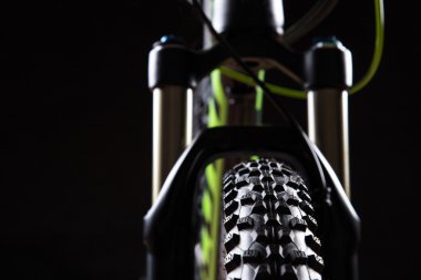 close-up of a mountain bike spring fork clipart