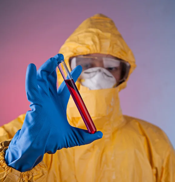 Scientist with protective suit. — Stock Photo, Image