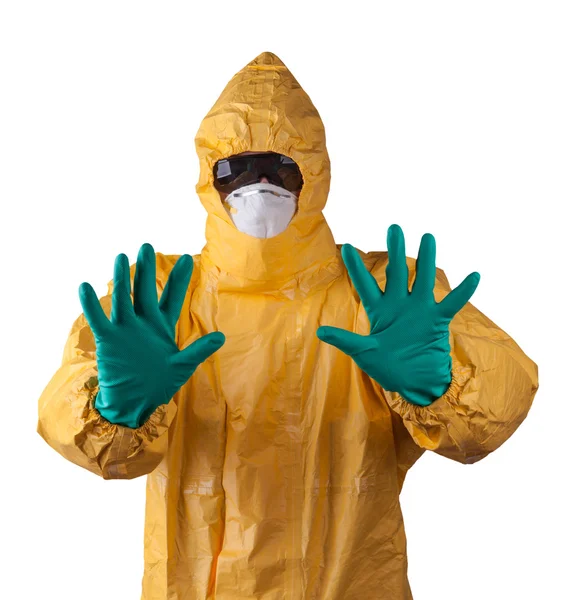 Scientist with protective suit. — Stock Photo, Image