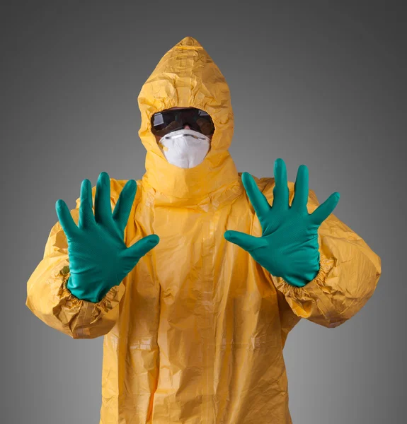 Vědec s ochranný oblek. — Stock fotografie
