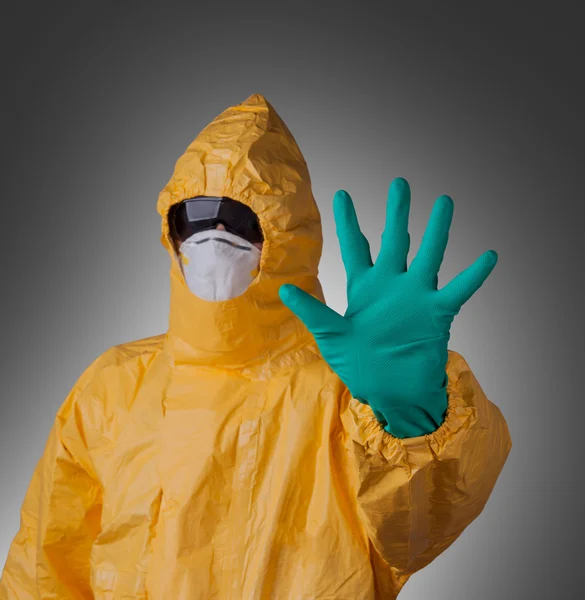Vědec s ochranný oblek. — Stock fotografie