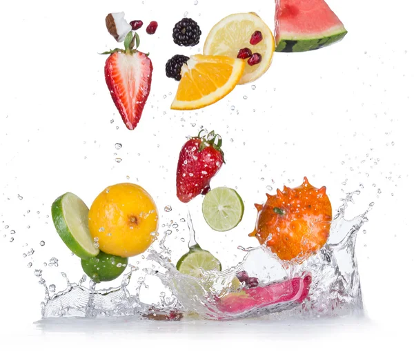 Fruit with water splash — Stock Photo, Image