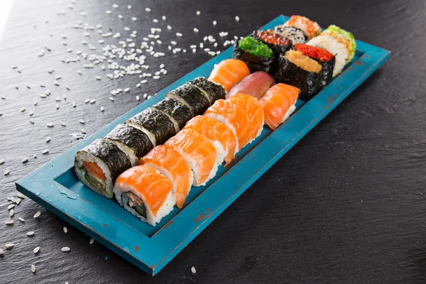 Japanese seafood sushi set — Stock Photo, Image