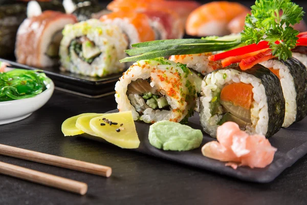 Japanese seafood sushi set — Stock Photo, Image