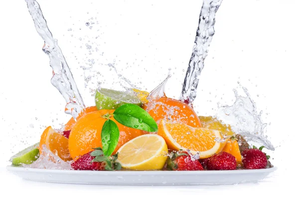 Fruit with water splash — Stock Photo, Image