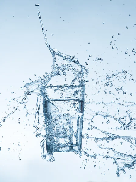 Vattenstänk från glas — Stockfoto