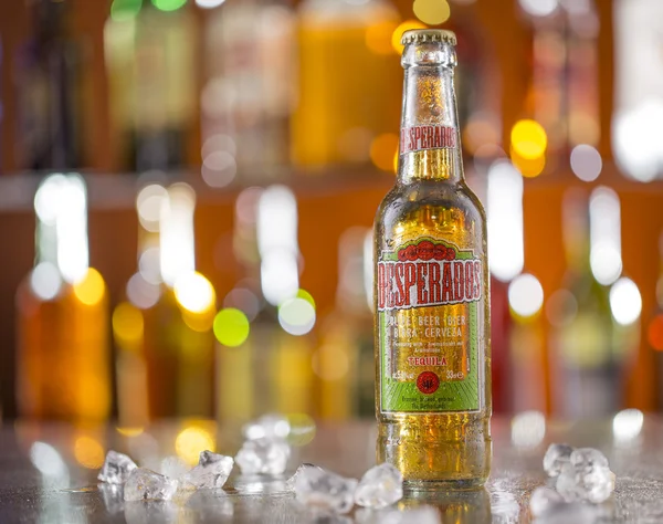 Desperados, a pale lager flavored with tequila — Stock Photo, Image