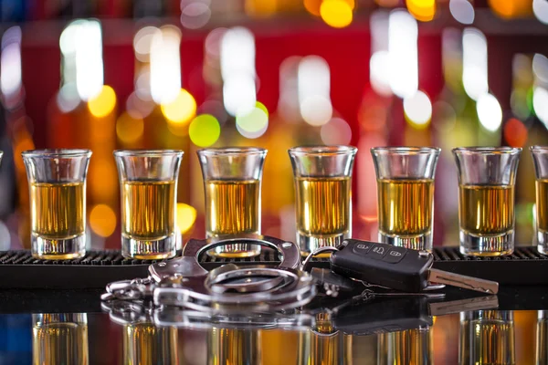 Snifters on bar desk — Stock Photo, Image