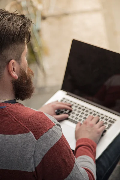 Großschnauzbart-Hipster — Stockfoto