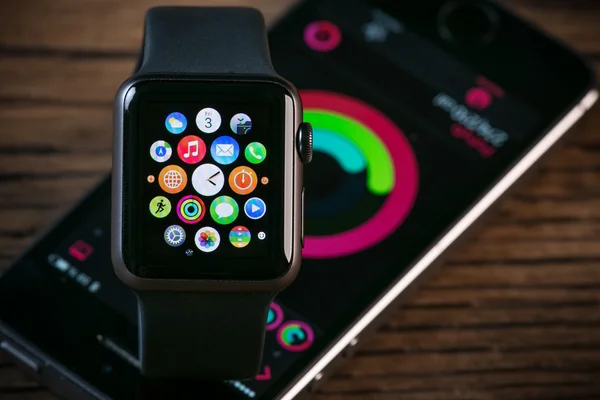 Zbliżenie: Apple Watch. — Zdjęcie stockowe