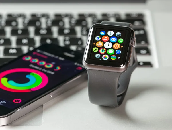 Крупный план Apple Watch . — стоковое фото