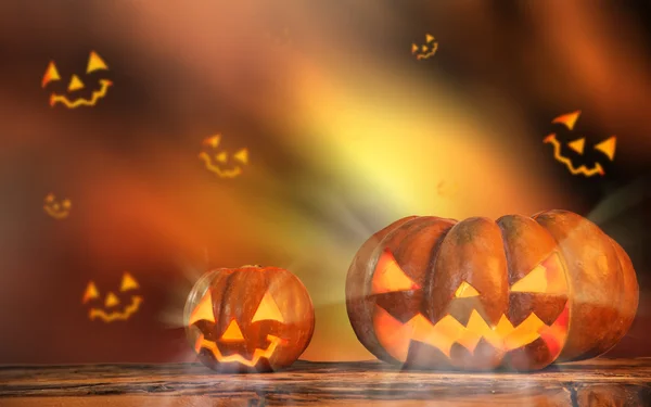 Scarry Halloween sfondo zucca — Foto Stock