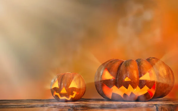 Scarry halloween calabaza fondo — Foto de Stock