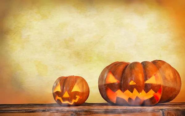 Halloween pumpa, jack-o-lantern, närbild. — Stockfoto