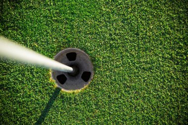 Golf delik Close-Up.