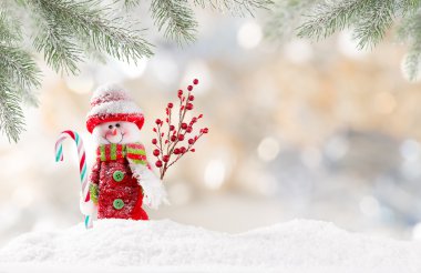 Kardan adamla Noel arkaplanı