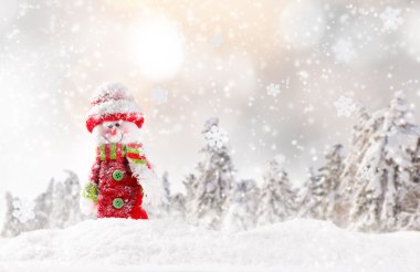 Kardan adamla Noel arkaplanı
