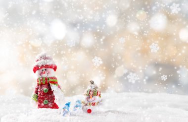 Kardan adamla Noel arkaplanı