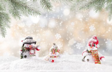 Kardan adamla Noel arkaplanı