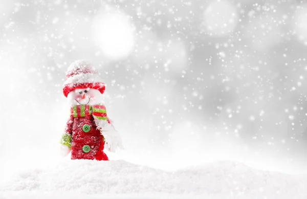 Weihnachten Hintergrund mit Schneemann — Stockfoto