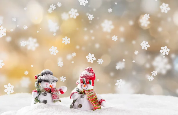 Kardan adamla Noel arkaplanı — Stok fotoğraf