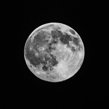 Full moon background isolated on black clipart