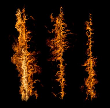 Fire flames collection clipart