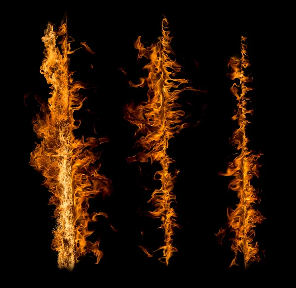 Coleção de chamas de fogo — Fotografia de Stock