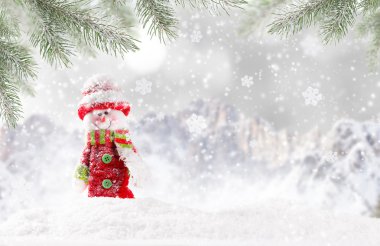 Kardan adamla Noel arkaplanı