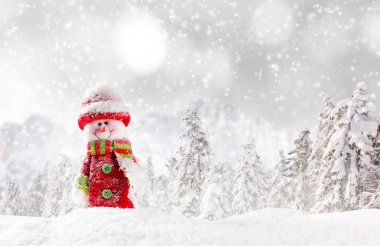 Kardan adamla Noel arkaplanı