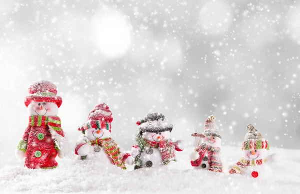 Fondo de Navidad con muñeco de nieve — Foto de Stock