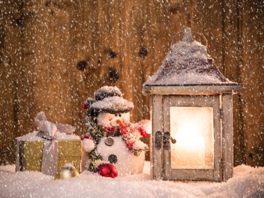 Noel arka plan ile fener