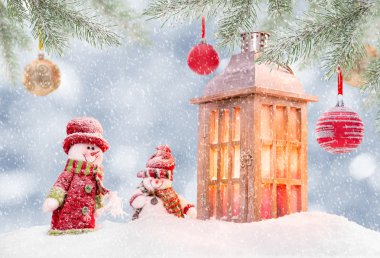 Noel arka plan ile fener