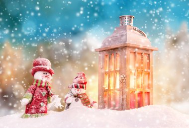 Noel arka plan ile fener