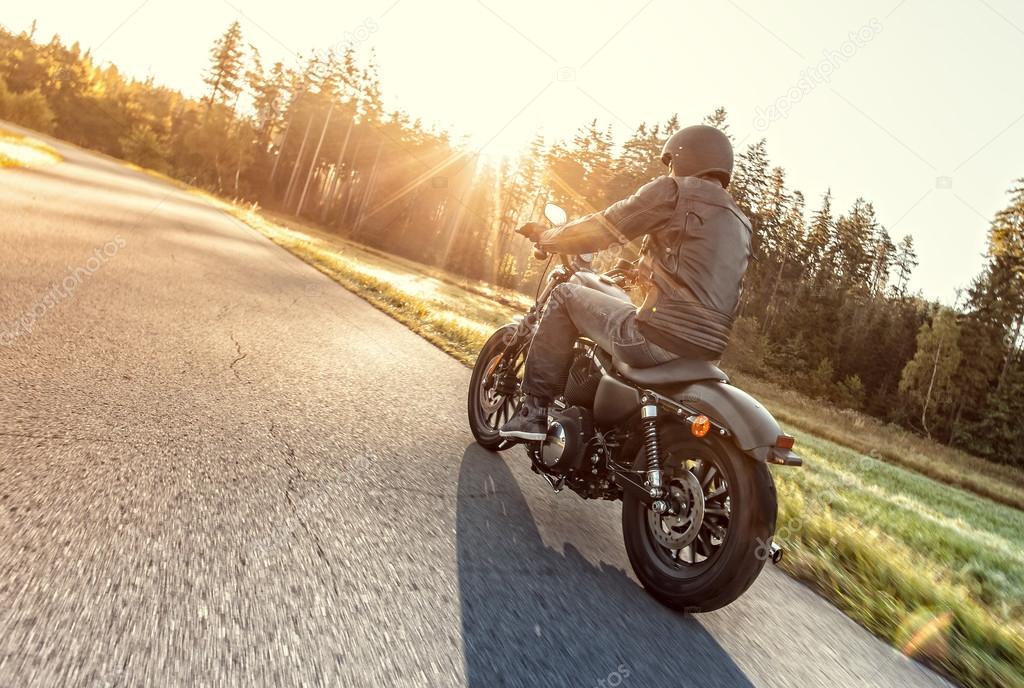 Close up of a high power motorcycle, classic vintage style.