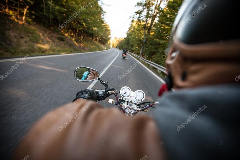 Close up of a high power motorcycle, classic vintage style.