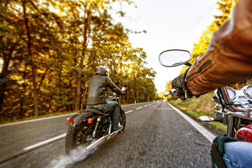 Close up of a high power motorcycle, classic vintage style.